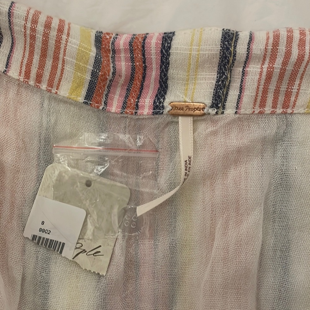 NWT Free people striped wrap skirt